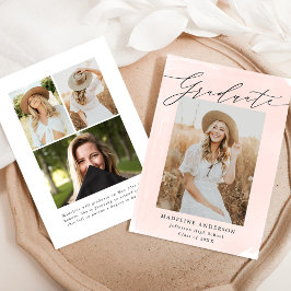 赤面水彩洗浄4写真卒業 案内状