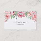 赤面水彩牡丹 名刺 (正面)