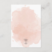赤面水彩秋モダン詳細結婚ズ エンクロージャーカード (裏面)