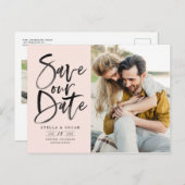 赤面水彩筆の書道救の日付 案内ポストカード (正面/裏面)