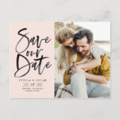 赤面水彩筆の書道救の日付 案内ポストカード (正面)