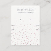 赤面水彩紙吹雪イヤリングネックレスディスプレイ 名刺 (正面)