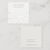 赤面水彩紙吹雪バンドネックレスディスプレイ スクエア名刺 (正面/裏面)