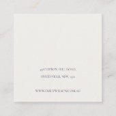 赤面水彩紙吹雪バンドネックレスディスプレイ スクエア名刺 (裏面)