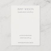 赤面水彩紙吹雪バンドネックレスディスプレイ 名刺 (裏面)