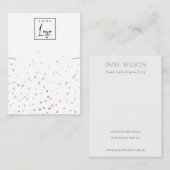 赤面水彩紙吹雪バンドネックレスディスプレイ 名刺 (正面/裏面)