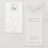 赤面水彩紙吹雪ロゴイヤリングディスプレイ 名刺 (正面/裏面)