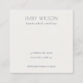 赤面水彩紙吹雪ロゴネックレスディスプレイ スクエア名刺 (裏面)