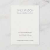 赤面水彩紙吹雪2スタッドイヤリングディスプレイ 名刺 (裏面)