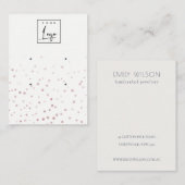 赤面水彩紙吹雪2スタッドイヤリングディスプレイ 名刺 (正面/裏面)