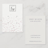 赤面水彩紙吹雪2ロゴイヤリングディスプレイ 名刺 (正面/裏面)