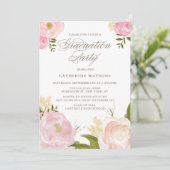 赤面水彩花花卒業招待状 招待状 (スタンド正面)