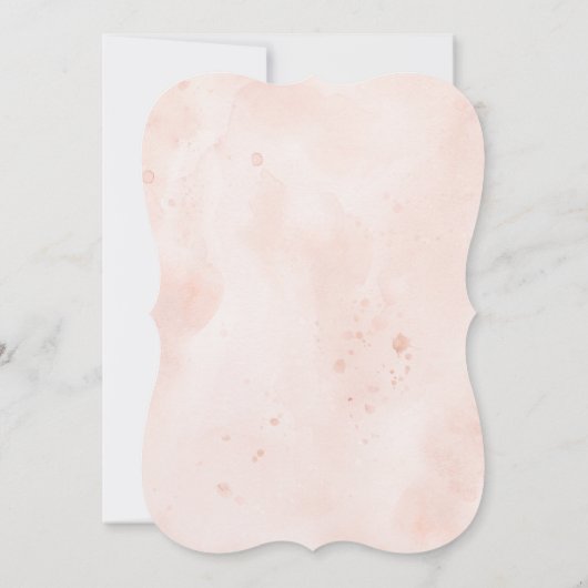 赤面水彩花50th誕生日パーティー 招待状 (裏面)