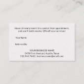 赤面水彩|白大理石とフェイク金ゴールド 紹介カード (裏面)