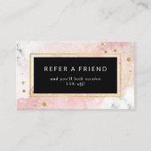 赤面水彩|白大理石とフェイク金ゴールド 紹介カード (正面)