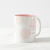 赤面水玉模様 |お母さシンプルん向けのパーソナライズされたマグカップ ツートーンマグカップ (正面右)