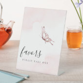 赤面水色バタフライお願い受け取る 台座サイン (インサイチュ)