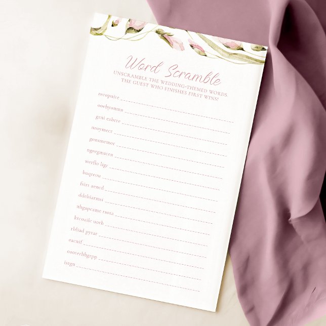 赤面水色フローラブライダルワードスクランブルゲーム (クリエイターアップロード済み)