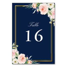 赤面水色フローラ金ゴールド結婚枠 テーブルナンバー