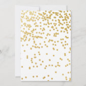 赤面海軍と金ゴールドフローラ赤ちゃんシャワーの招待 招待状 (裏面)