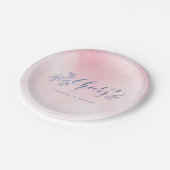 赤面海軍の書道応援素朴なフローラパーティー ペーパープレート (アングル)