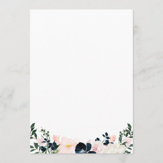 赤面海軍フローラ図解入りの、写真付きののタイムラ結婚イン プログラム (裏面)