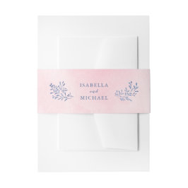 赤面海軍ラスチックフローラ結婚ズ 招待状ベリーバンド