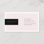 赤面淡い色のピンクハローゴス美しいミニマリスト 名刺 (裏面)