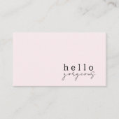 赤面淡い色のピンクハローゴス美しいミニマリスト 名刺 (正面)