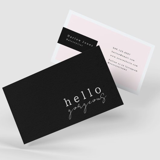 赤面淡い色のピンクハローゴス美しいミニマリスト 名刺