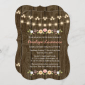 赤面灯列秋素朴ブライダルシャワー 招待状 (正面/裏面)