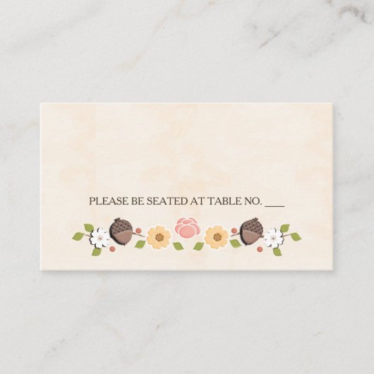 赤面灯列素朴秋 プレイスカード (正面)