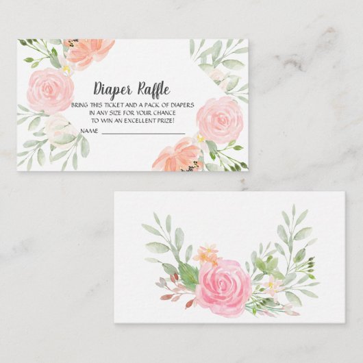 赤面牡丹おむつラッフルエンクロージャカード エンクロージャーカード (正面/裏面)