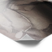 赤面牡丹とタトゥーファッションモデルプリント ポスター (角)