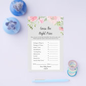 赤面牡丹のグレー推測は正しい価格ゲーム チラシ (シングル)