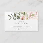 赤面牡丹の葉植物性フローラ友人を参照 名刺 (正面)