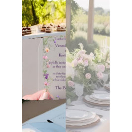 赤面牡丹ア澄んクリル結婚式招待状 アクリル招待状