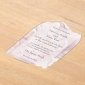 赤面牡丹ア澄んクリル結婚式招待状 アクリル招待状 (レイダウン)