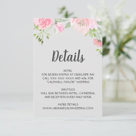 赤面牡丹オングレー結婚詳細 エンクロージャーカード (スタンド正面)