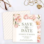 赤面牡丹フローラアーチ日付の招待を保存 招待状