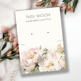 赤面牡丹フローラネックレスイヤリングコンボ 名刺