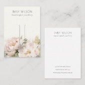 赤面牡丹フローラバンチヘアピンジュエリーディスプレイ 名刺 (正面/裏面)