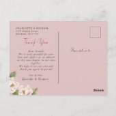 赤面牡丹フローラ写真結婚の感謝のポスト ポストカード (裏面)