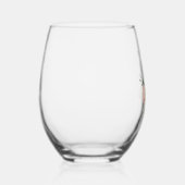 赤面牡丹フローラ水色ピンク赤ちゃんシャワー ステムなしワイングラス (右)