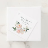 赤面牡丹フローラ水色ピンク赤ちゃんシャワー フェイバータグ (インサイチュ)