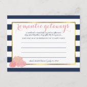 赤面牡丹ブライダルシャワーバケーションアイディアカード アドバイスカード (正面)