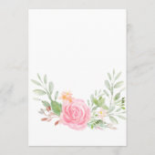 赤面牡丹ベビーシャワーアドバイスカード アドバイスカード (裏面)