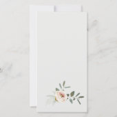 赤面牡丹ユーカリプタス結婚葉のメニューカード サンキューカード (裏面)