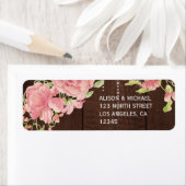 赤面牡丹ライト素朴な納屋の木の結婚式rsvp ラベル (インサイチュ)