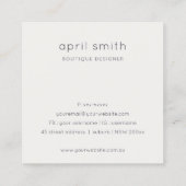 赤面牡丹リーフィボタニカルフローラサンキューオーダー スクエア名刺 (裏面)